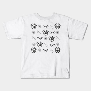 Pattern with big eyes and drops Kids T-Shirt